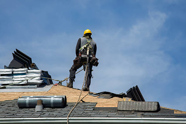 Professional Gutter Installation technician working in New Bedford, MA